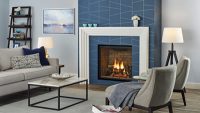 Regency Grandview G800EC Gas Fireplace Rustic Brown Panels Oak Log Set 400