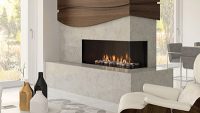 Chicago Corner Right Regency Modern Gas Fireplace Feature