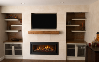 Fireplace With Custom Cabinetry